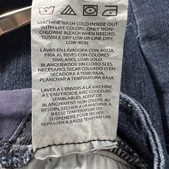 Lee Platinum Label Jeans Womens 8 Blue Capri Roll Up Snap Cuff Stretch Denim - Picture 9 of 9